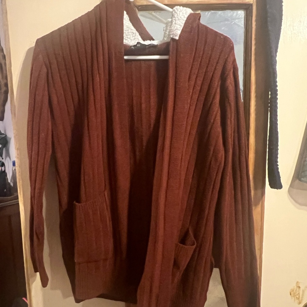 Almost Famous Rust Cardigan Sweater
